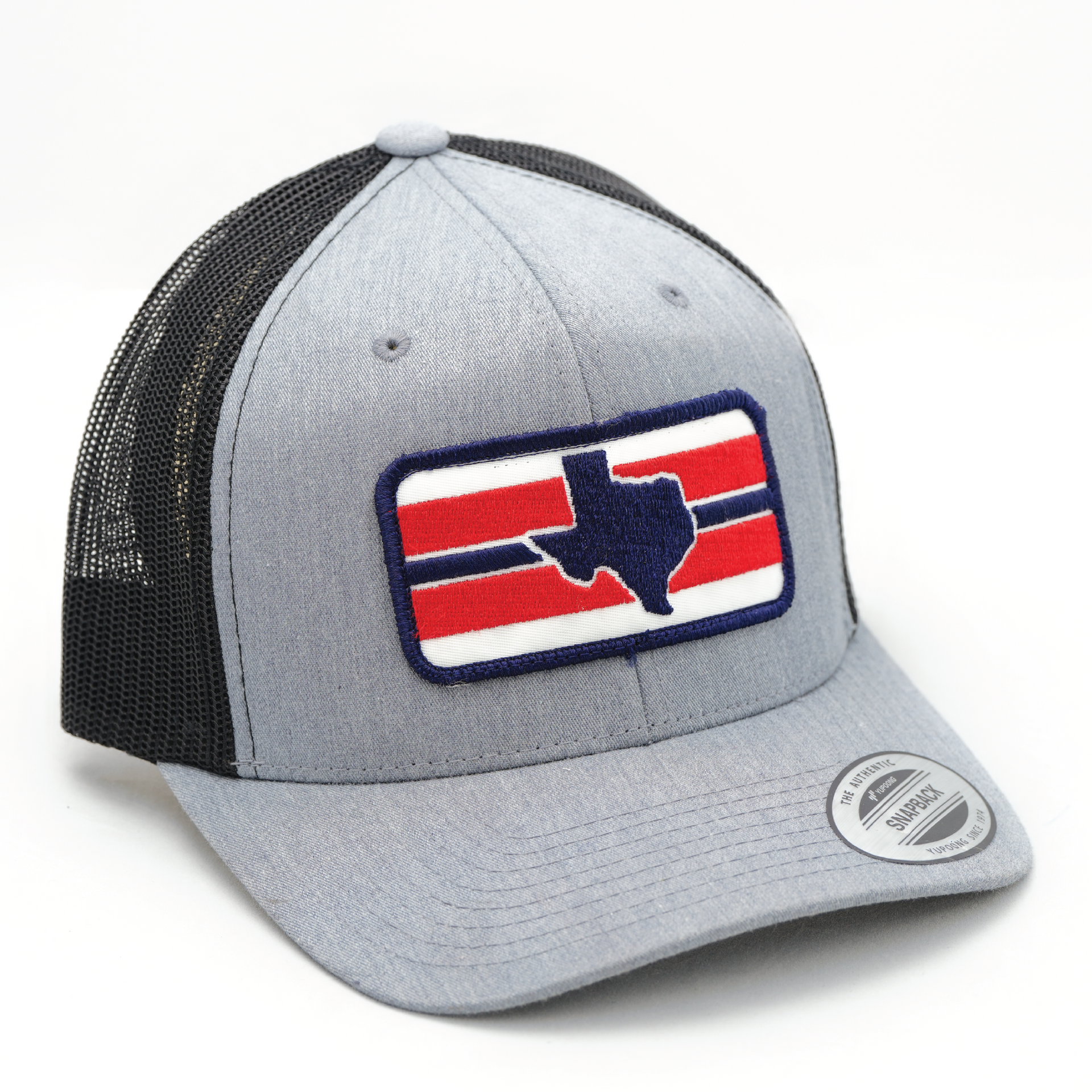 Trendy Apparel Shop Texas State Outline Embroidered Trucker Hat – Cotton Flat Bill, Mesh Back, Adjustable Snapback 3 thumbnail image